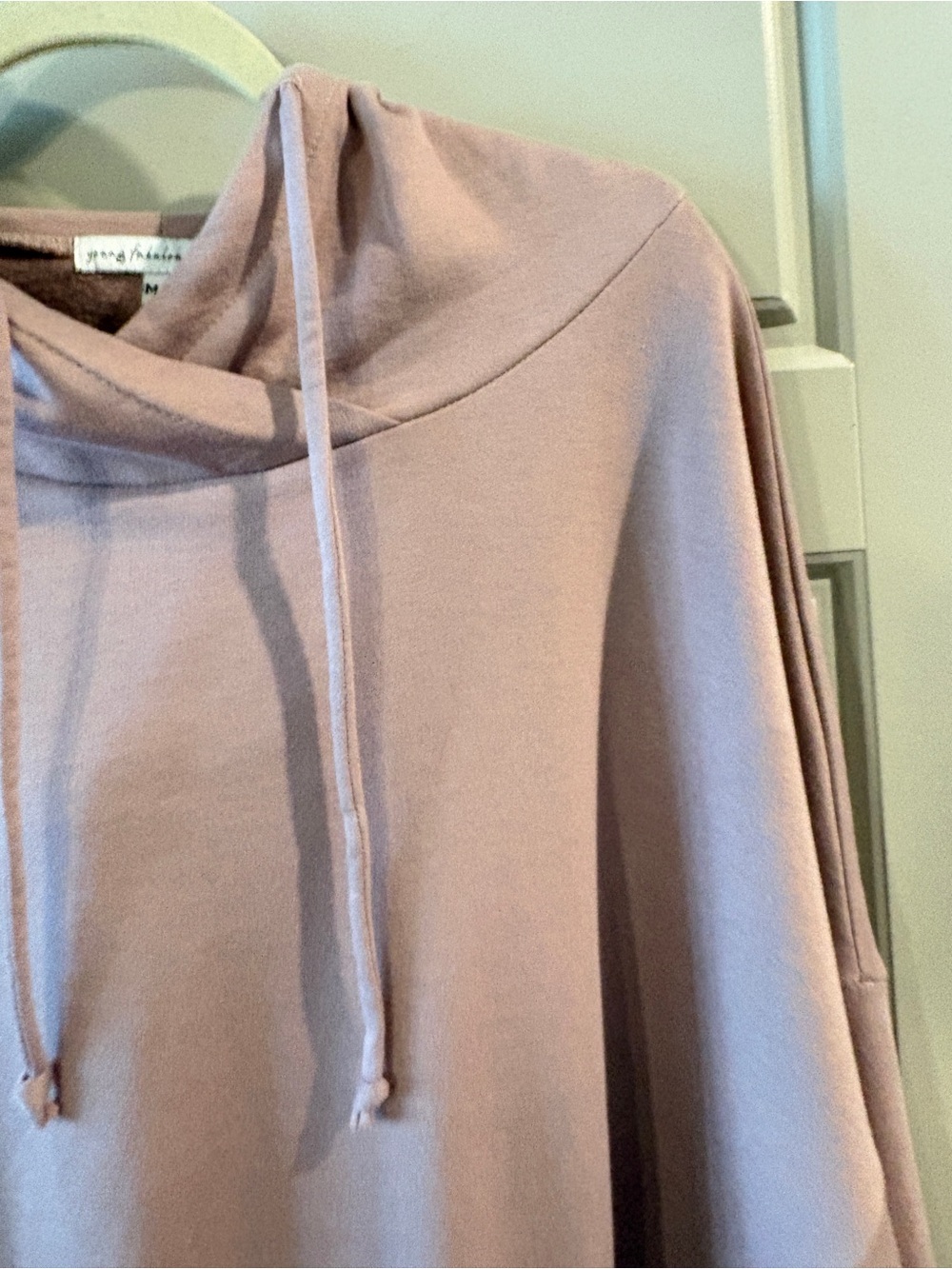 Young Fabulous & Broke Raissa Pink Batwing Hoodie M/L Oversized Sweatshirt - Picture 5 of 13